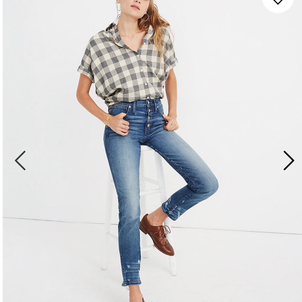 Madewell Slim-Straight Jeans, Distressed